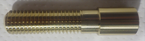 Part after machining Φ20mm Bar (GloBrass)