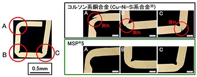 端子(0.50mm端子)の成形結果